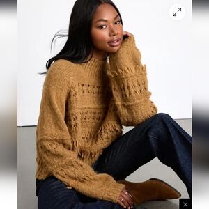 NWT Lulus Brown Fringe Sweater - Women's Size Medium